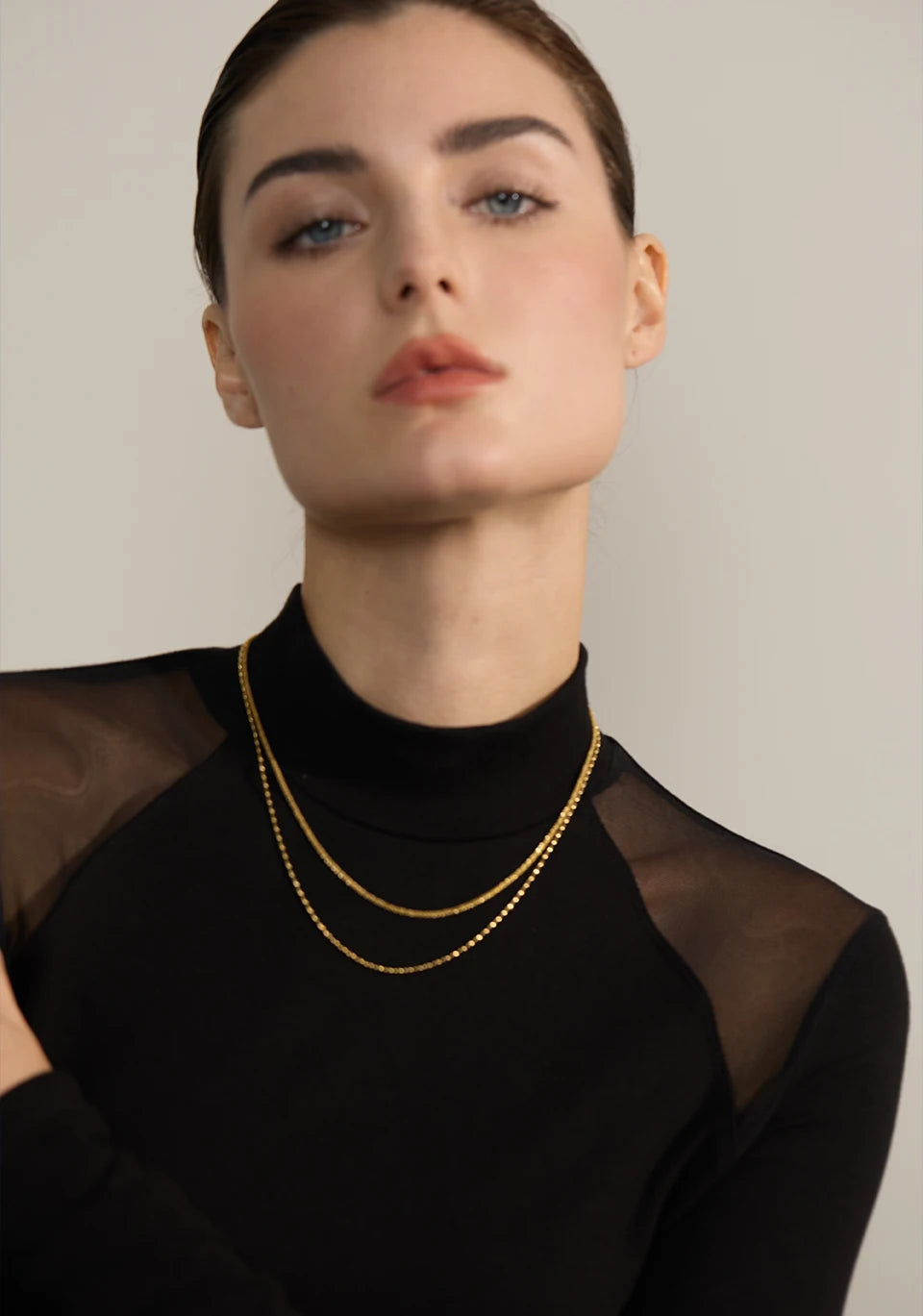 Double Layered Chic Beads Chain Necklace