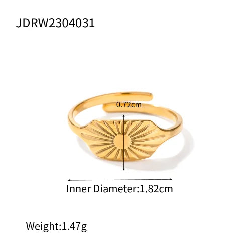 Waterproof Flower Adjustable Opening Rings
