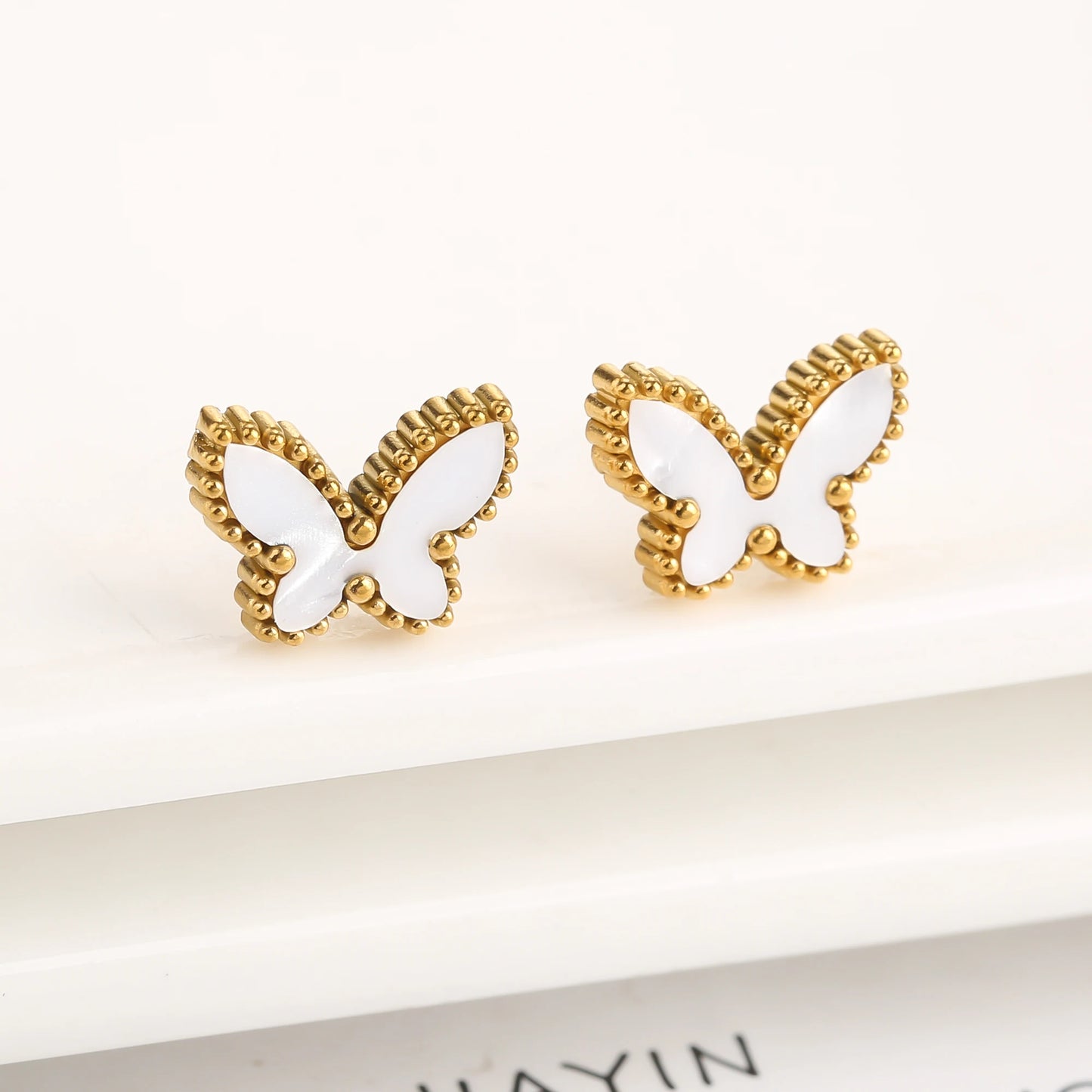 3PCS Stainless Steel Butterfly Jewelry Set