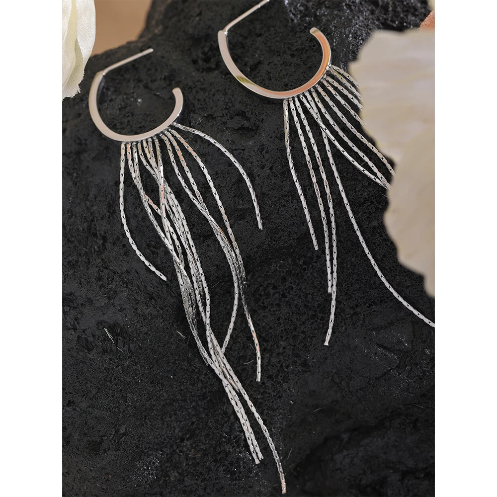 Long Tassel Drop Dangle Earrings