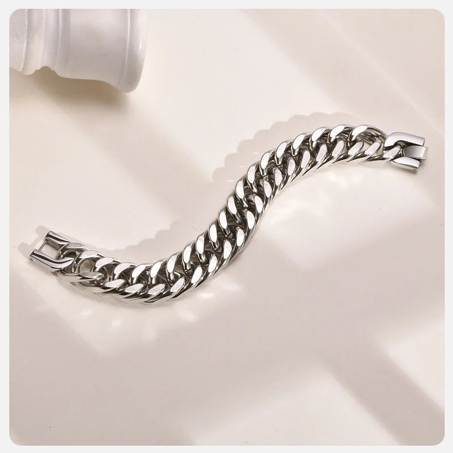 Stainless Steel Cuban Chain Bracelet