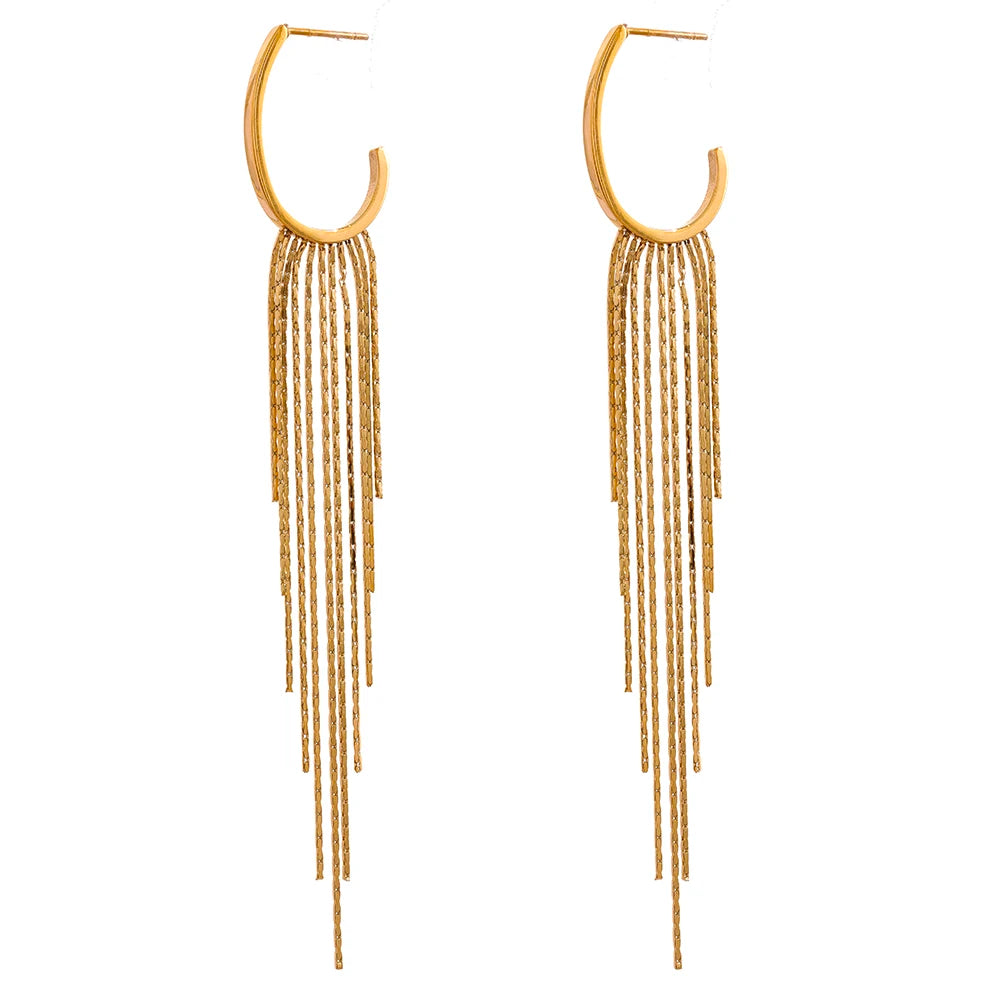 Long Tassel Drop Dangle Earrings