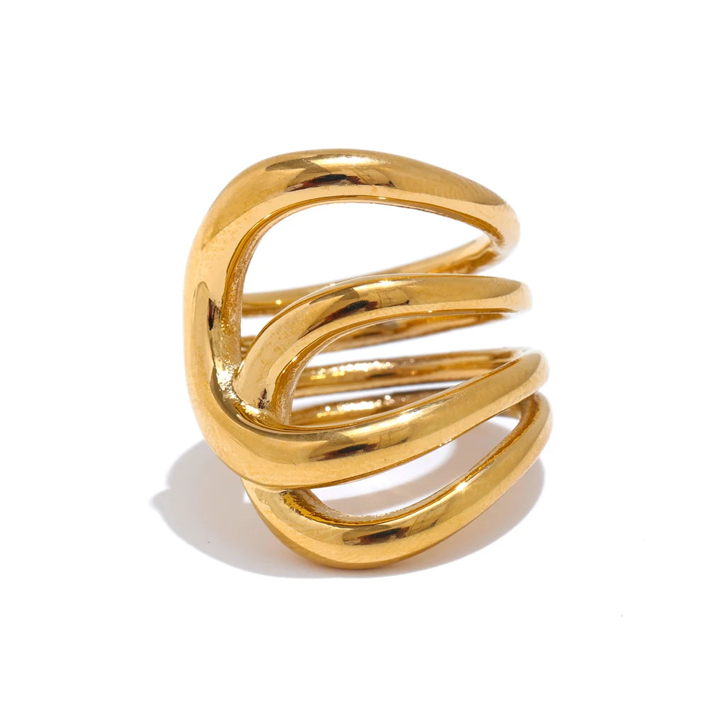 Unique Design Geometric Unusual Ring