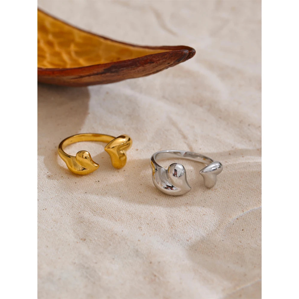 Minimalist Heart Adjustable Ring