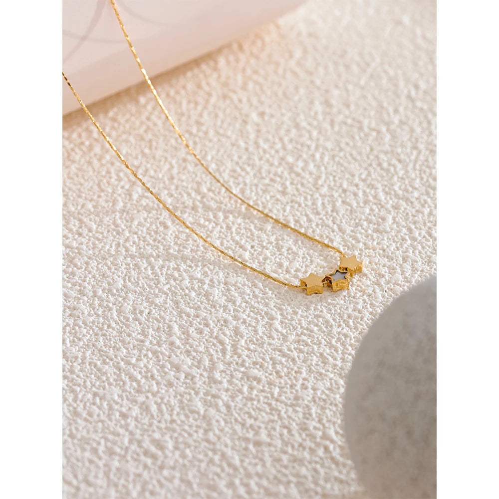 Star Double Side Pendant Necklace