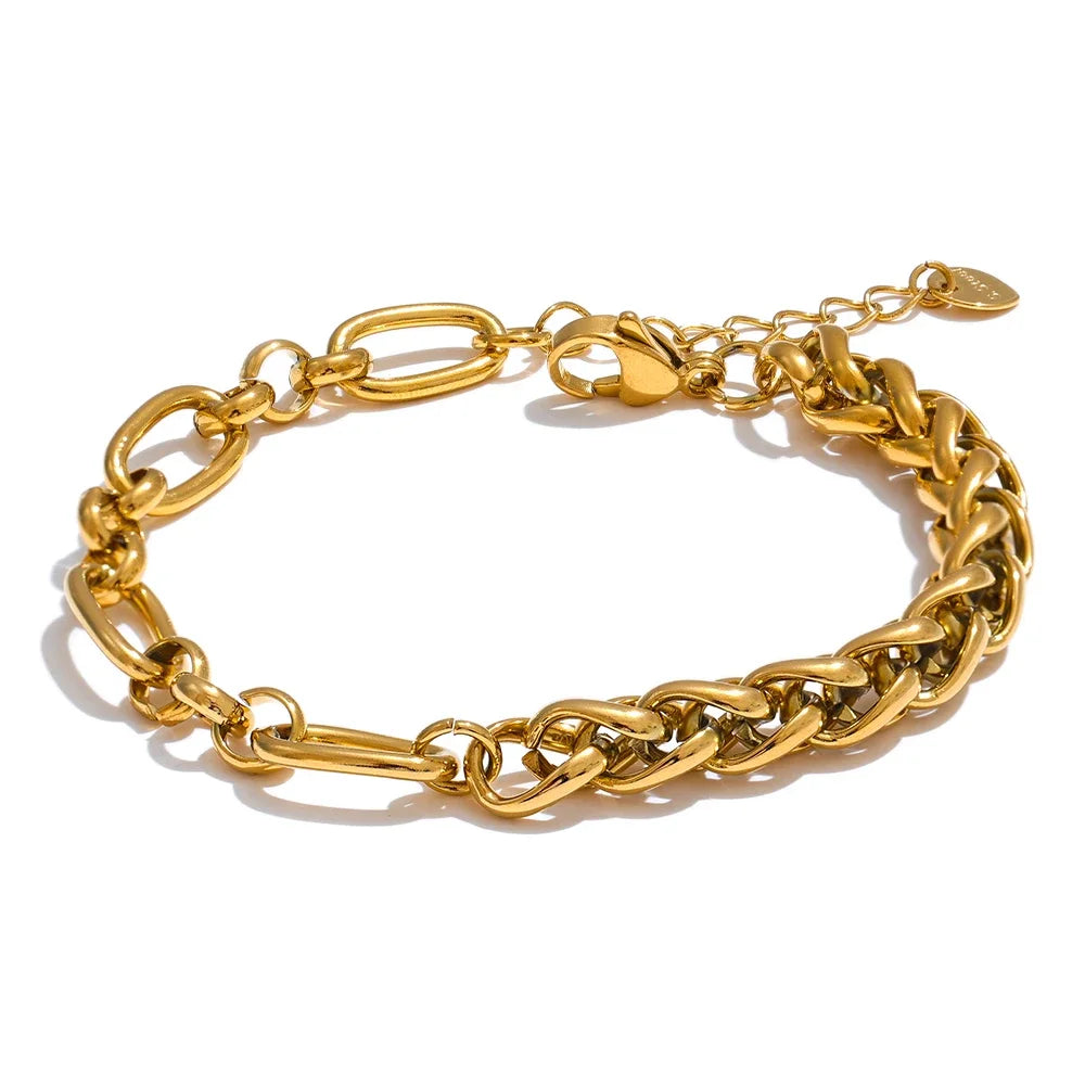316L Stainless Steel Chunky Chain Collar Necklace