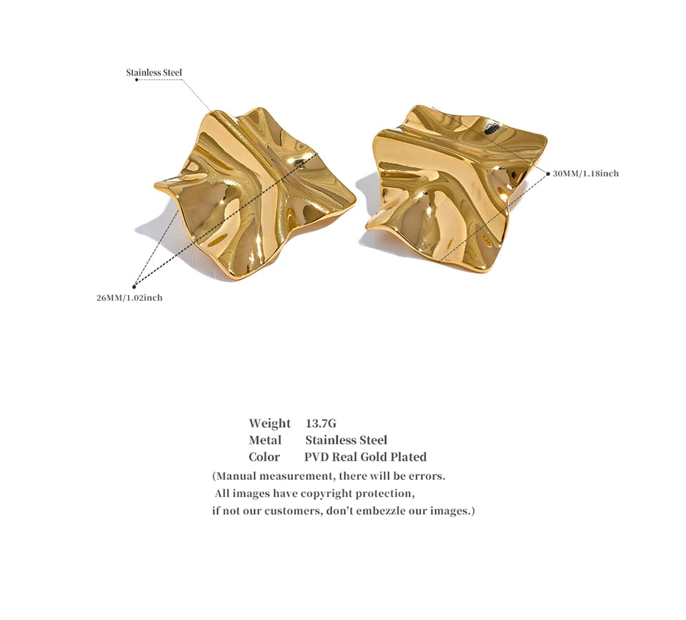 Geometric Big Stud Earrings