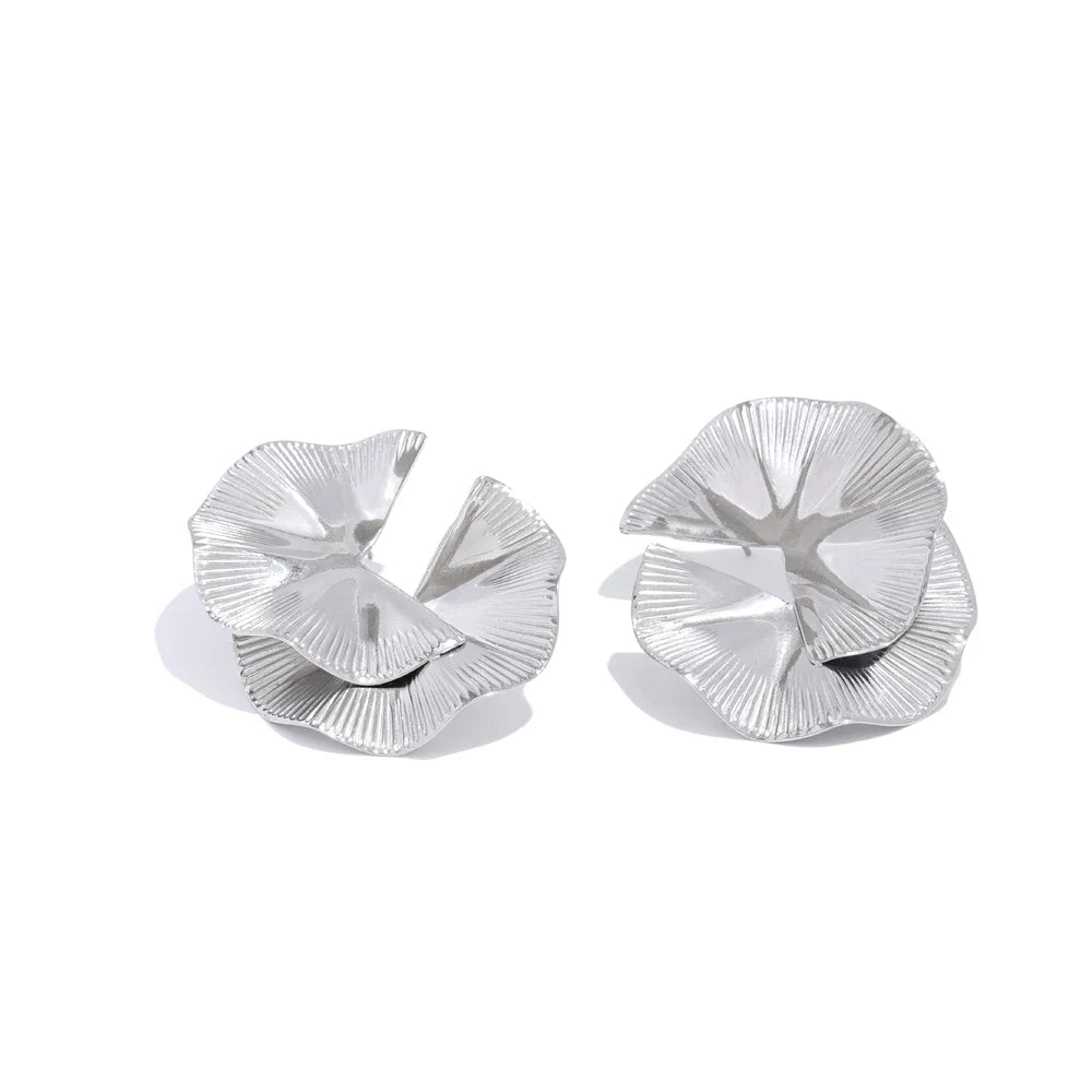 Flower Statement Stud Earrings