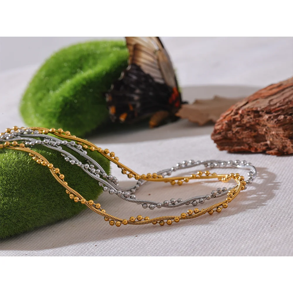 Handmade Twisted Chain Collar Necklace