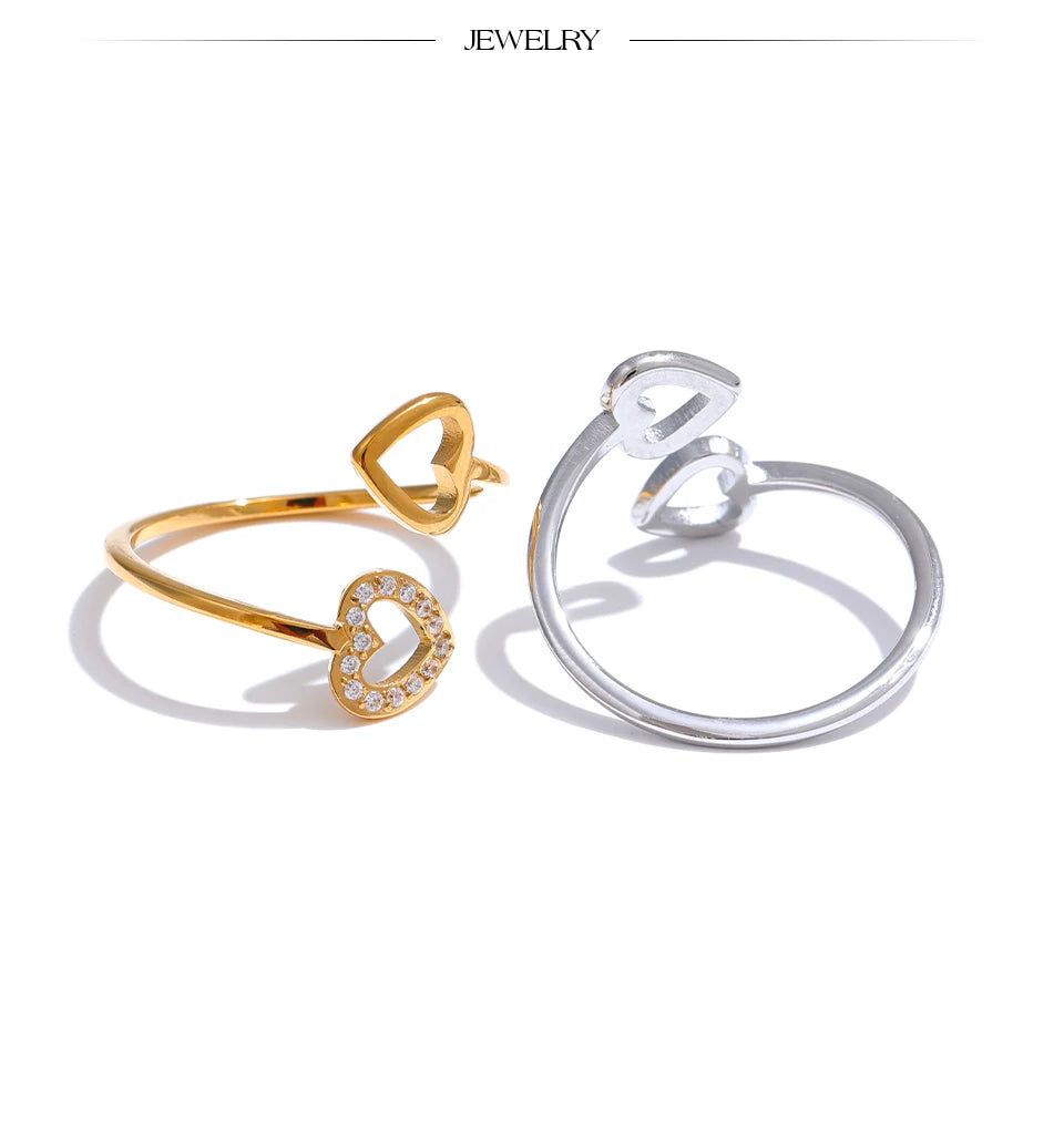 Heart Hollow Adjustable Ring