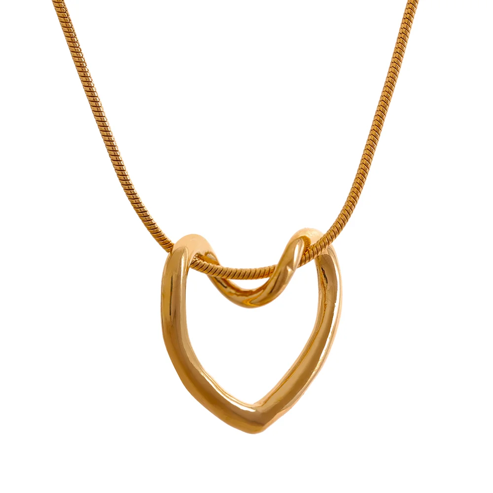 Heart Hollow Pendant Necklace