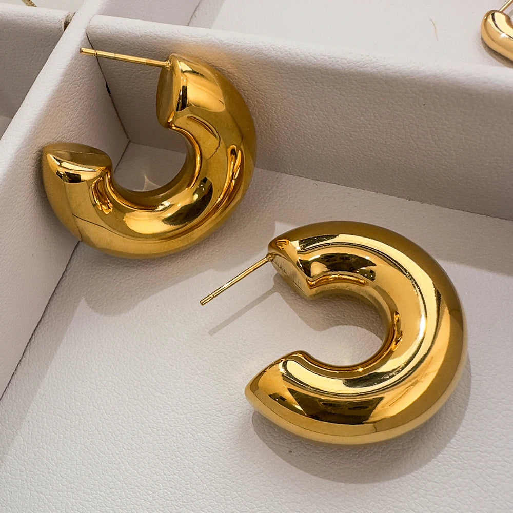 Vintage Hollow Hoop Earrings