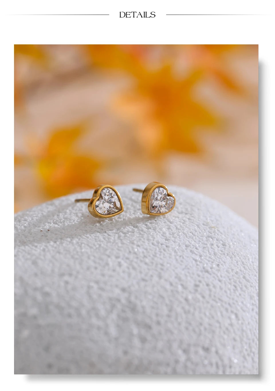 Delicate AAA Bling Cubic Zirconia Heart Stud Earrings