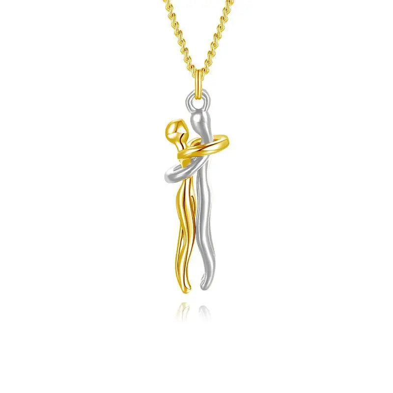 Hug Pendant Chain Necklace Jewelry