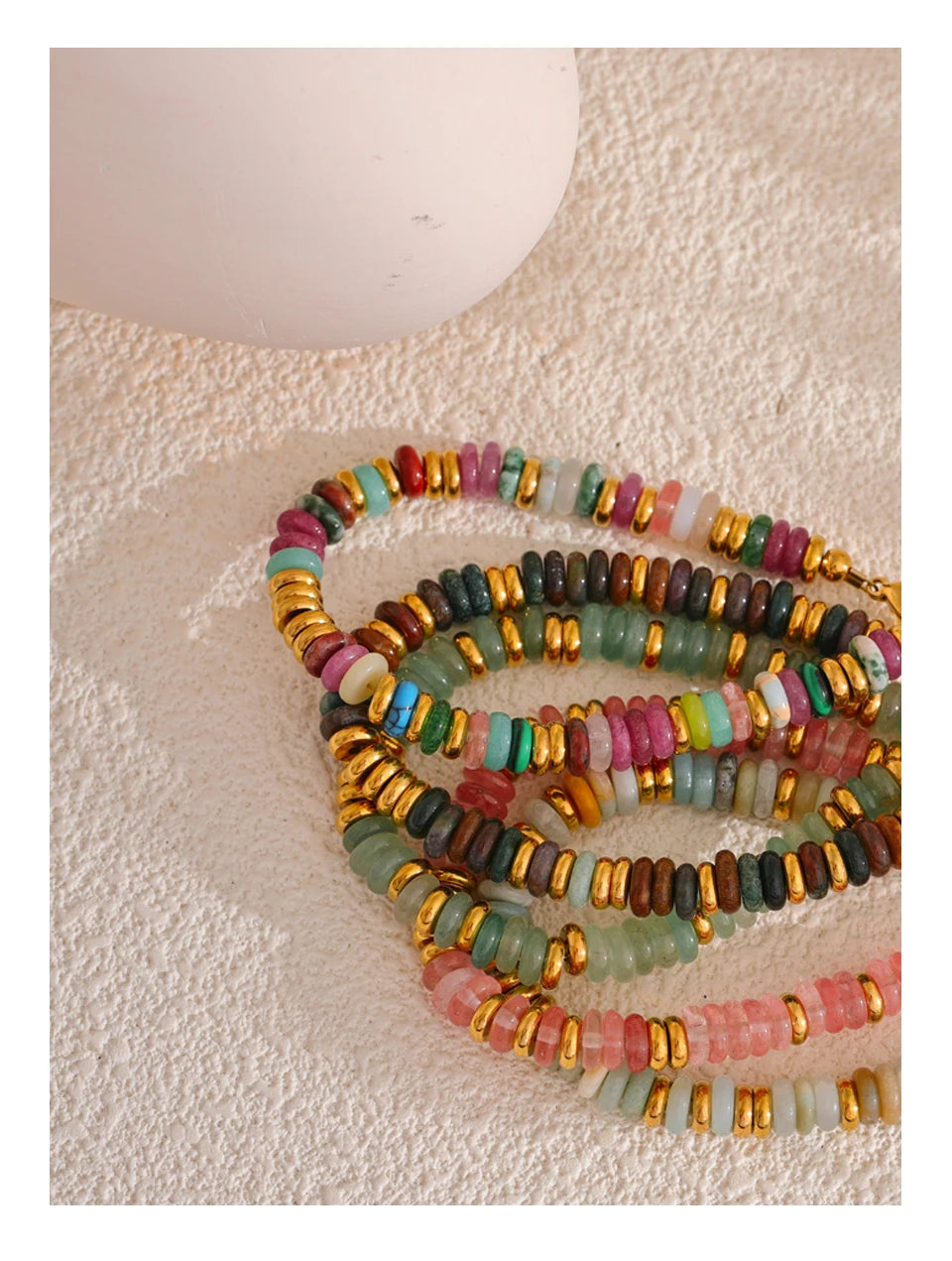 Natural Stone Beads Chain Handmade Bracelet