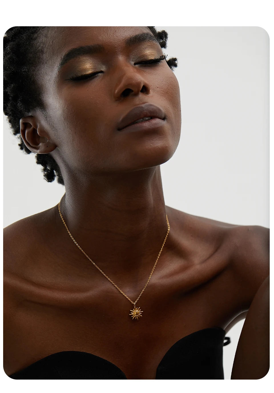 Golden Sun Pendant Necklace