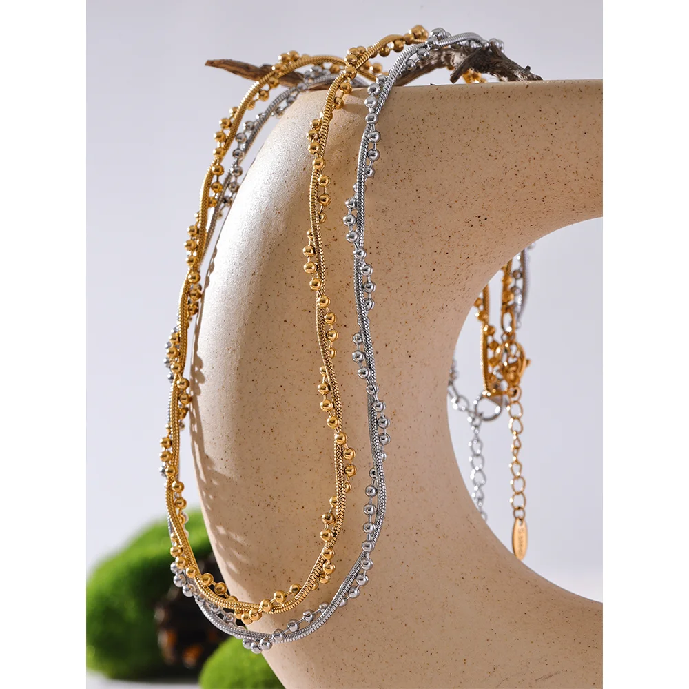 Handmade Twisted Chain Collar Necklace
