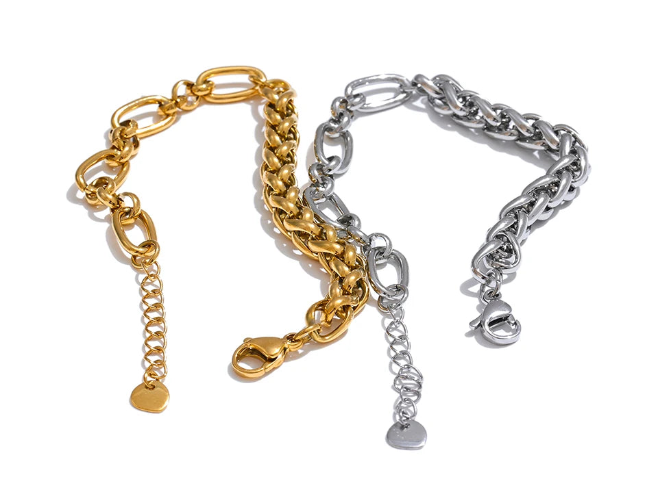 Metal Chain Statement Bracelet Bangle