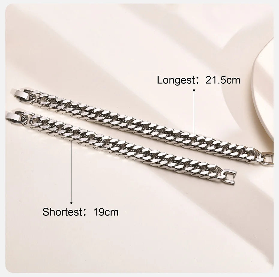 Stainless Steel Cuban Chain Bracelet