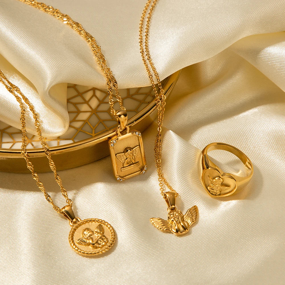 Angel Pendant Necklace Chain