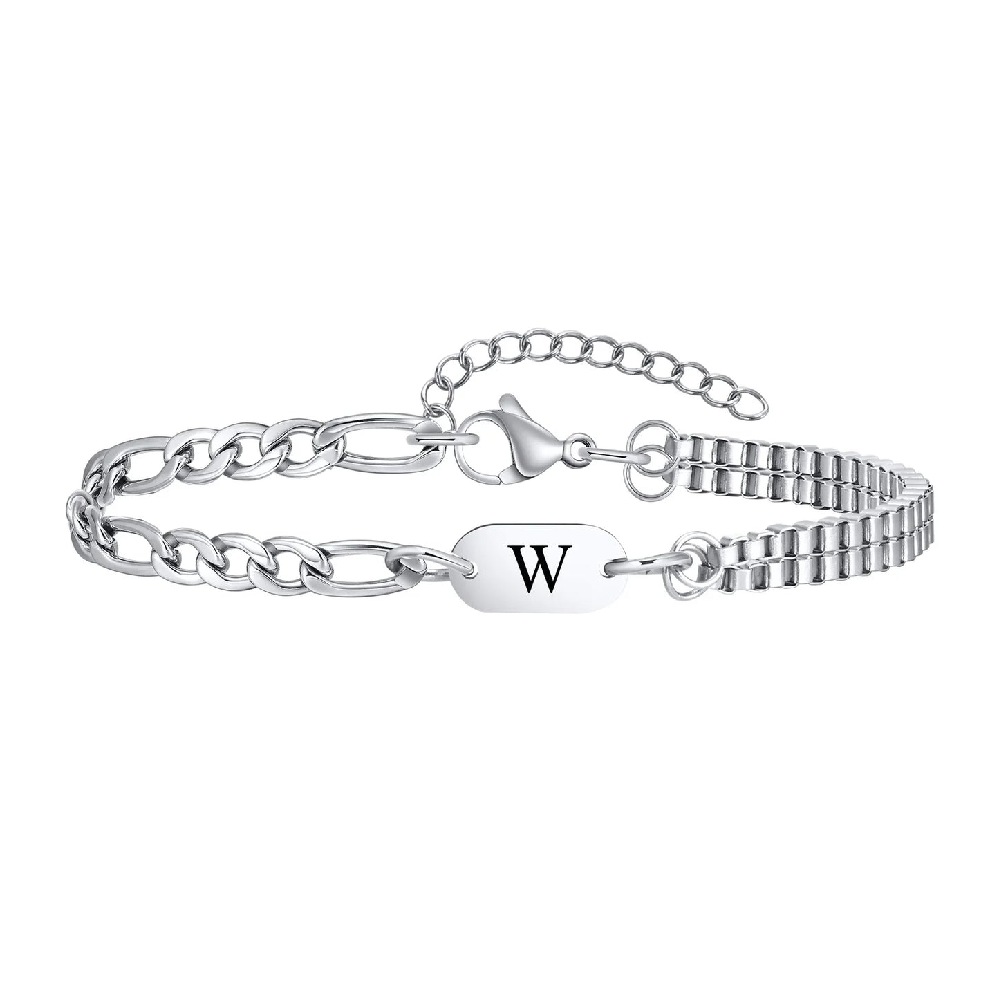 A-Z Initial Link Chain Bracelets