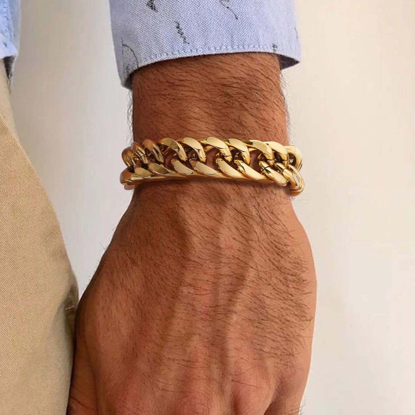 Stainless Steel Cuban Chain Bracelet