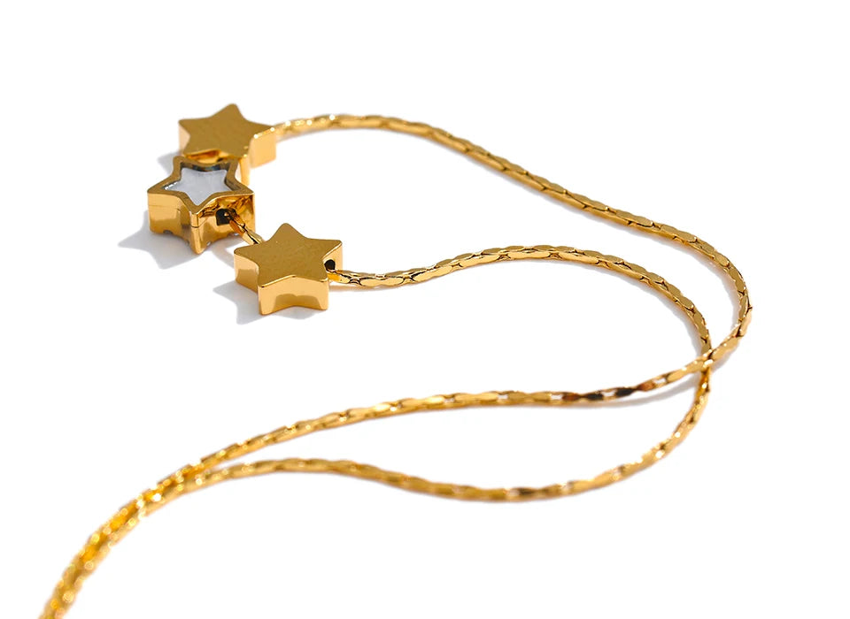 Star Double Side Pendant Necklace