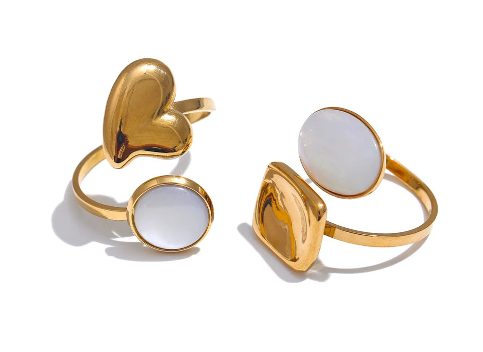 Heart Love Square Opening Ring