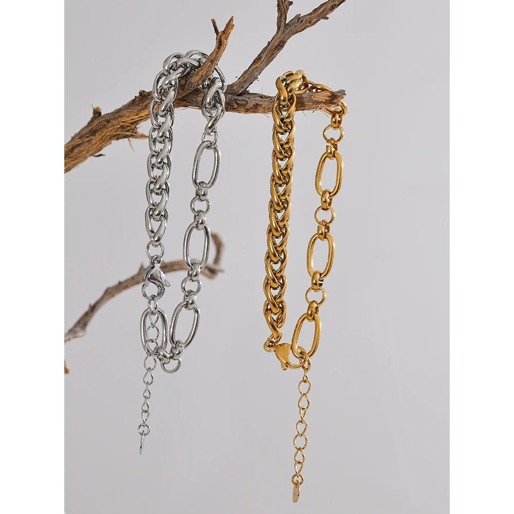 Metal Chain Statement Bracelet Bangle