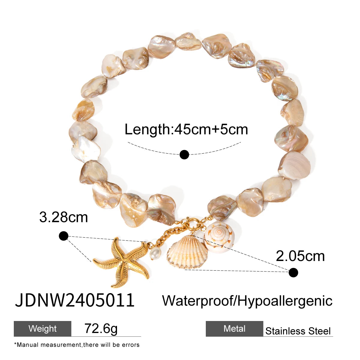 Summer Ocean Charm Bracelet & Necklace