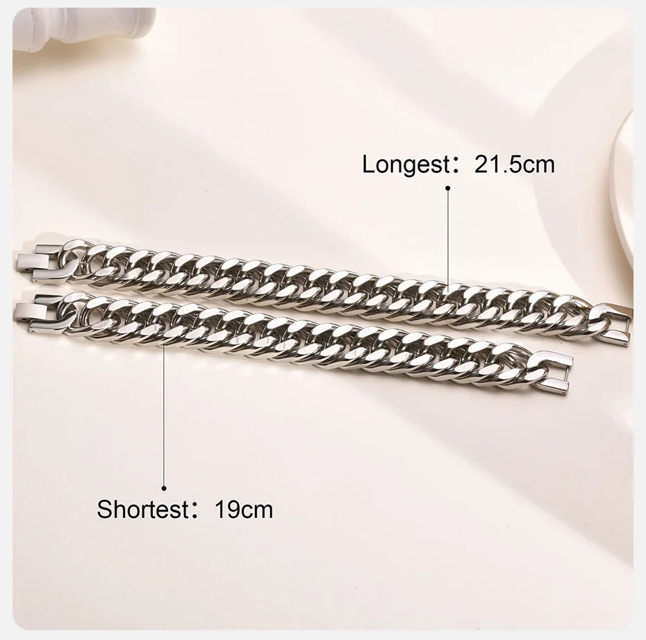 Stainless Steel Cuban Chain Bracelet