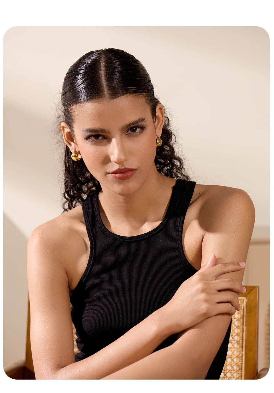 Chunky Geometric Hoop Earrings