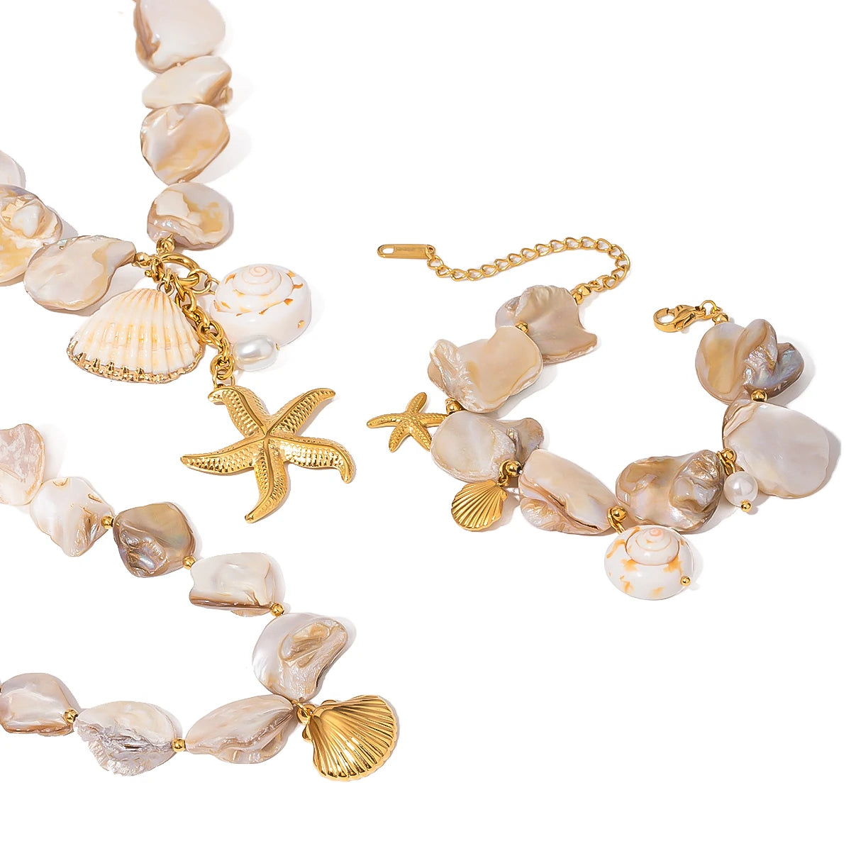 Summer Ocean Charm Bracelet & Necklace