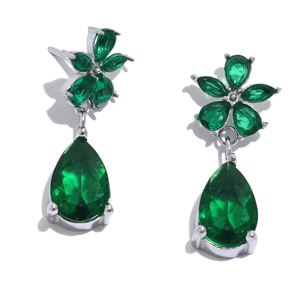 Luxury Colorful Flower Drop Earrings