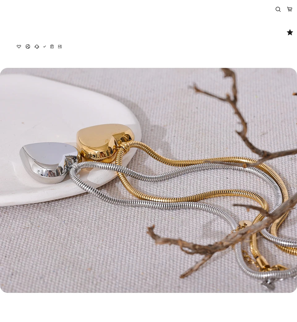 Heart Hollow Love Smooth Pendant Necklace