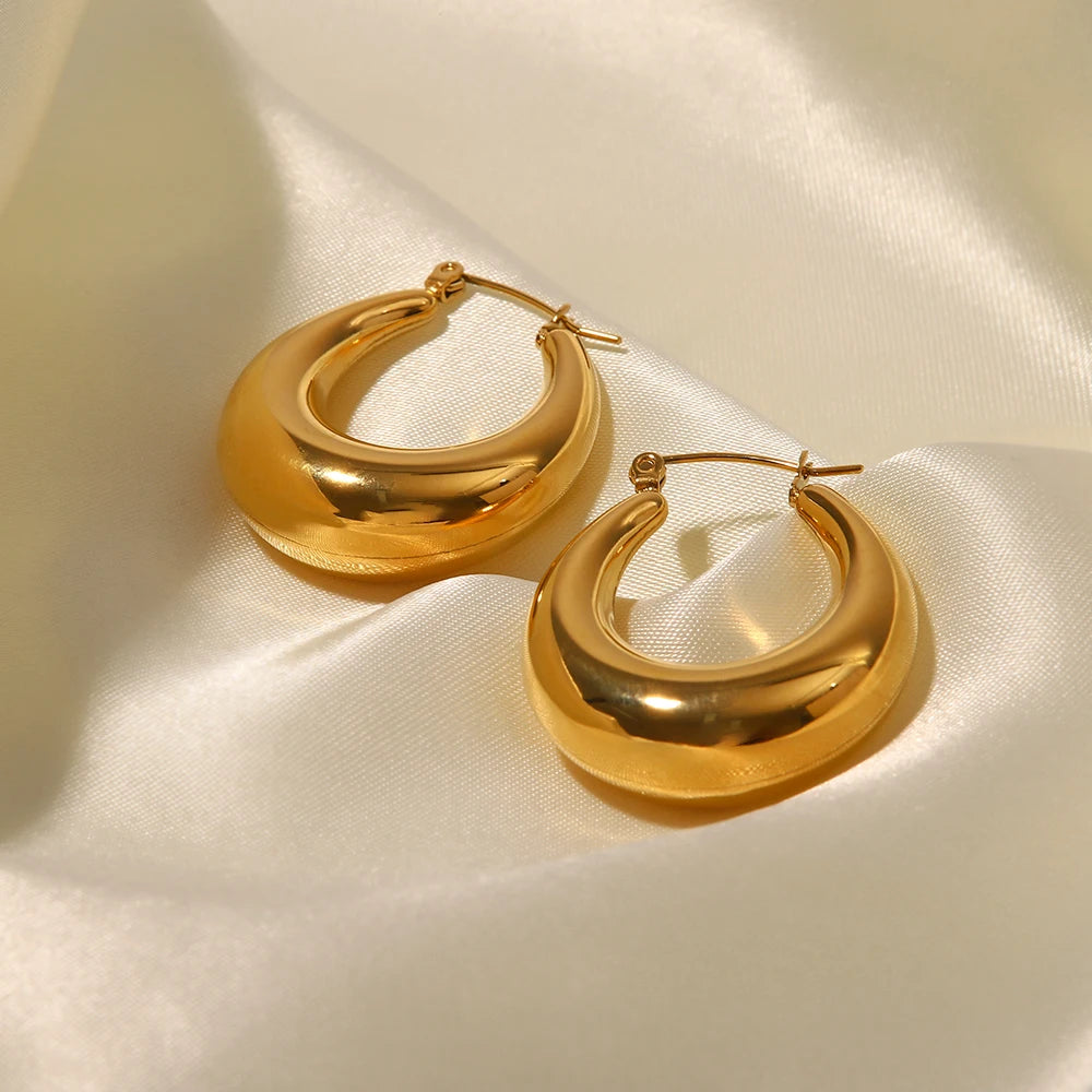 Vintage Hollow Hoop Earrings