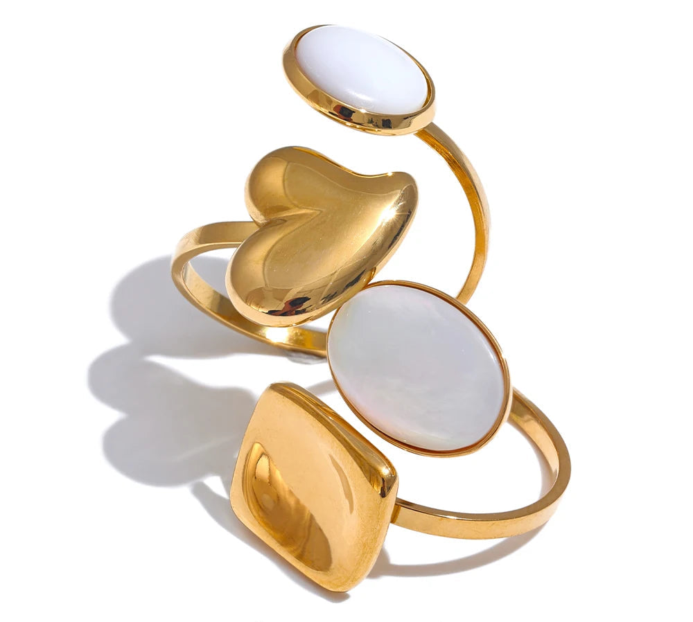 Heart Love Square Opening Ring