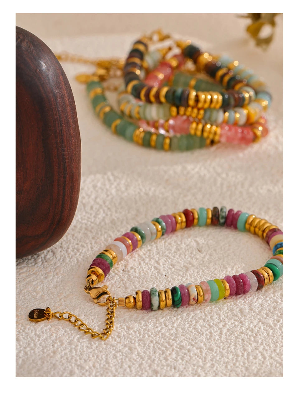 Natural Stone Beads Chain Handmade Bracelet