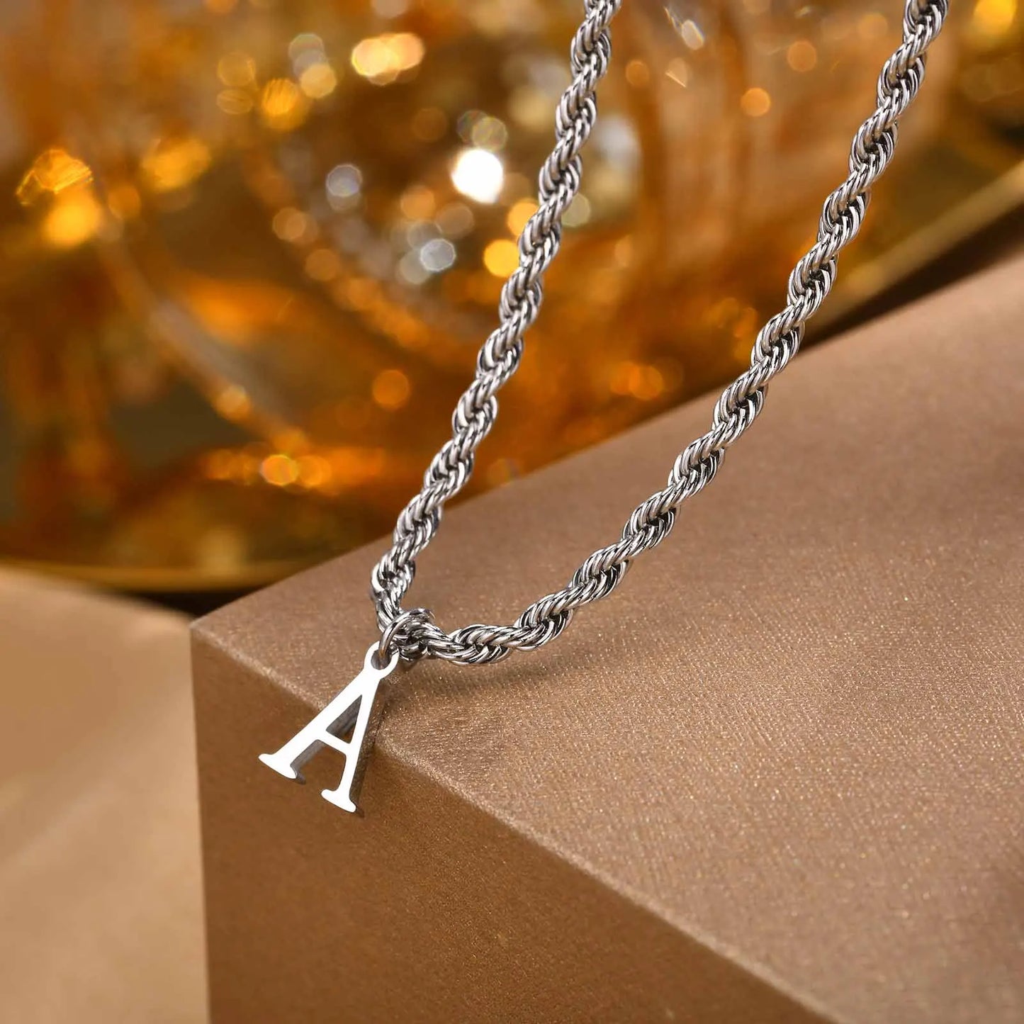 A-Z Initial Letter Necklace for Men