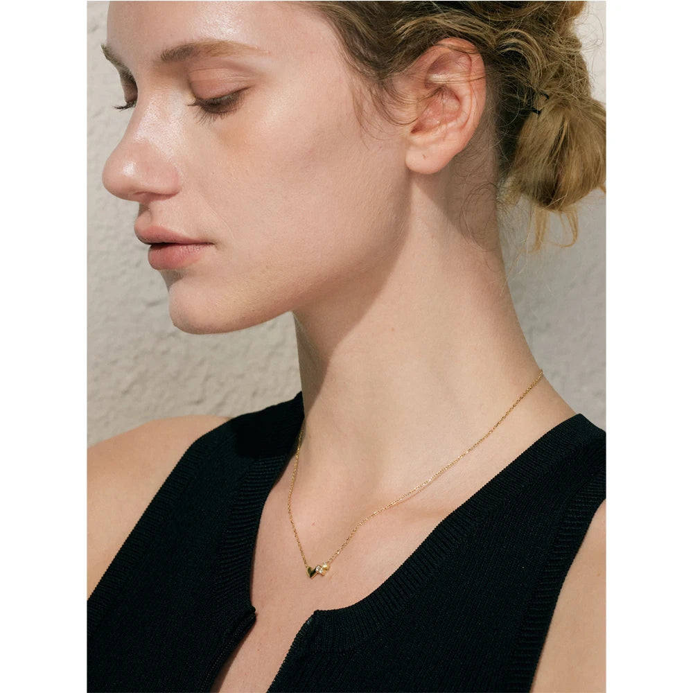 Delicate Zirconia Heart Necklace