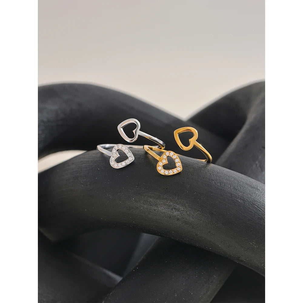 Heart Hollow Adjustable Ring