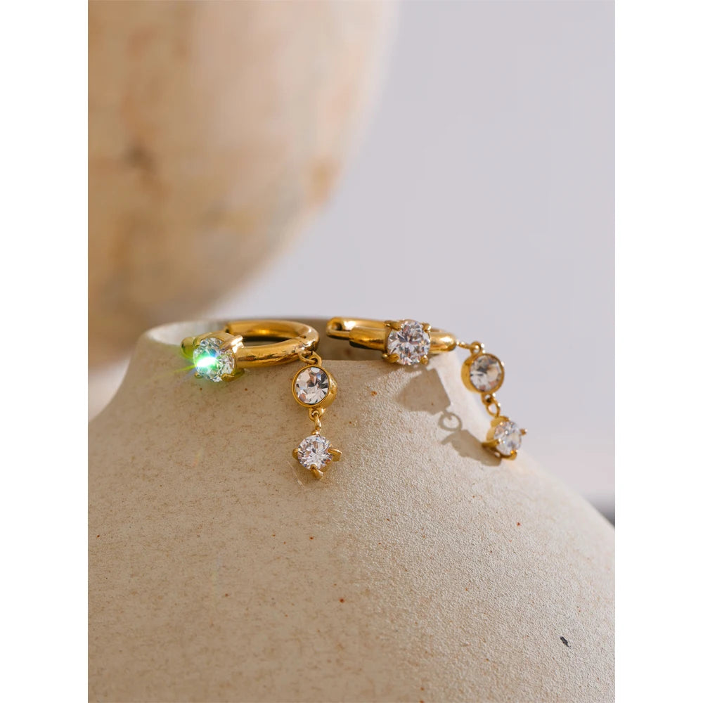 CZ Drop Earrings Chic Jewelry