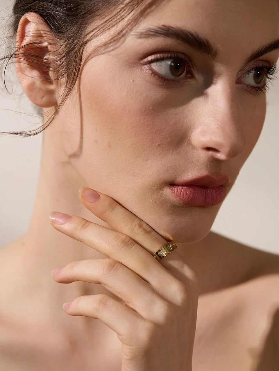 Cubic Zirconia Heart Ring