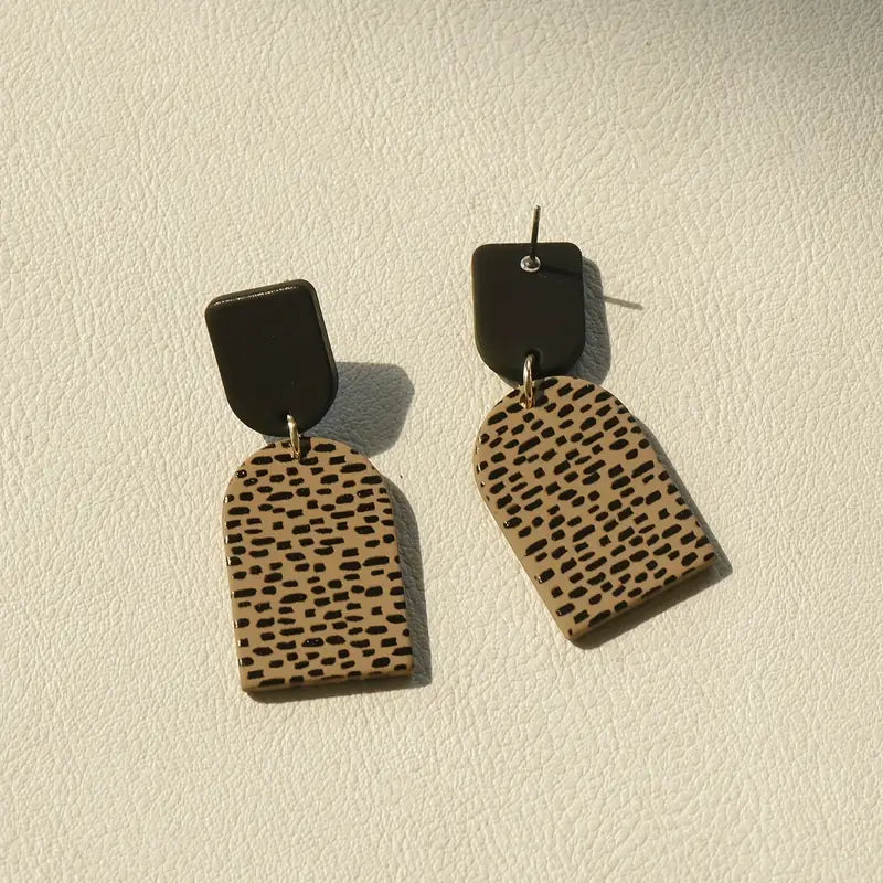 Geometric Dot Dangle Earrings