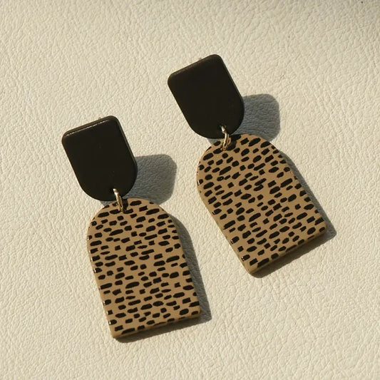 Geometric Dot Dangle Earrings