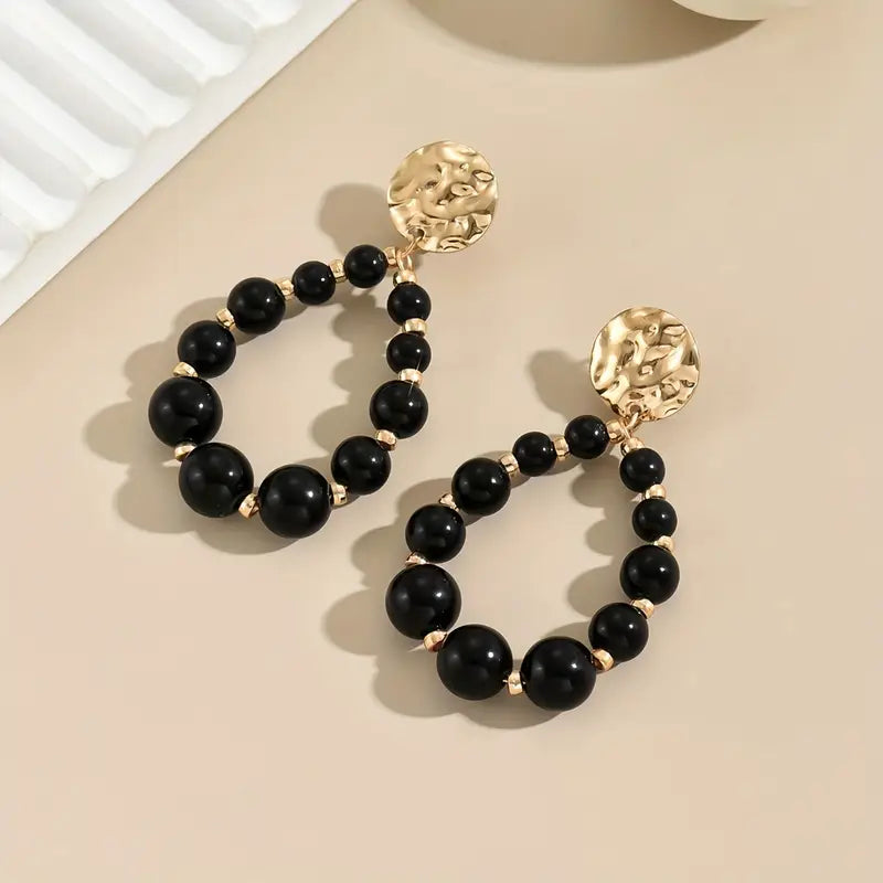 Fashion Beaded Drop Earrings