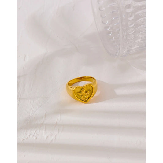 Heart Angel Ring Waterproof Jewelry