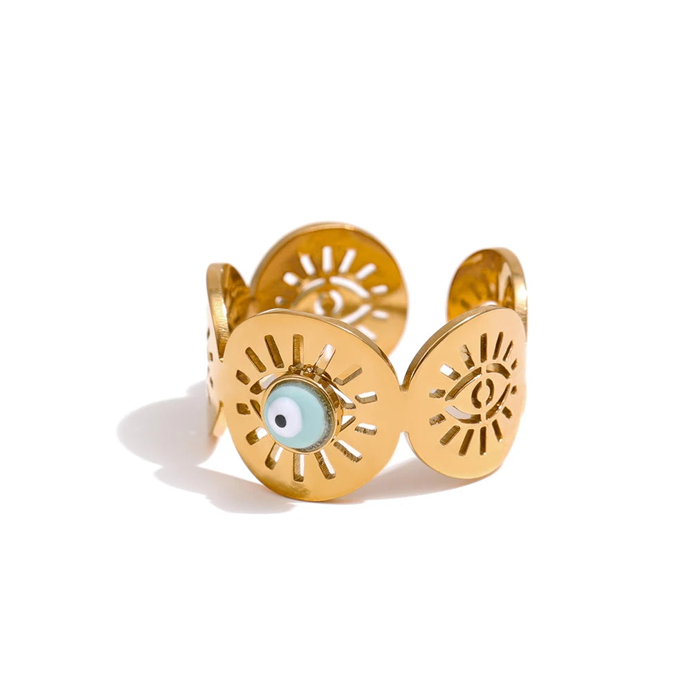 Stainless Steel Eye Bead Opening Ring