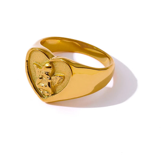 Heart Angel Ring Waterproof Jewelry