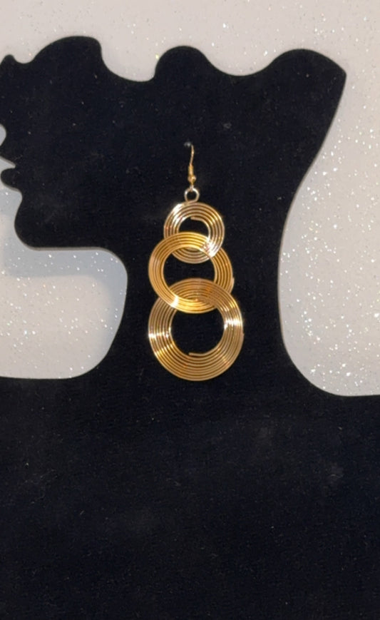 Vintage Multi-Layer Circle Drop Earrings